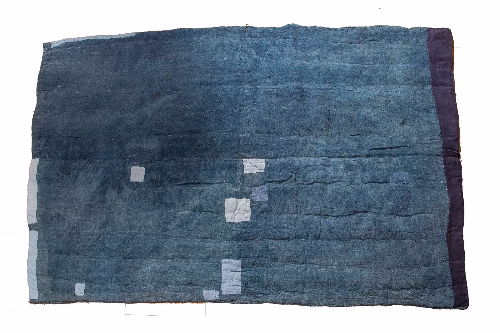 Vintage Blue Quilt-Hand Woven Quilt, Washable Wool Fabric Bed Quilt Wall Hanging, Pillow, 5362, 5'2''x7'05''