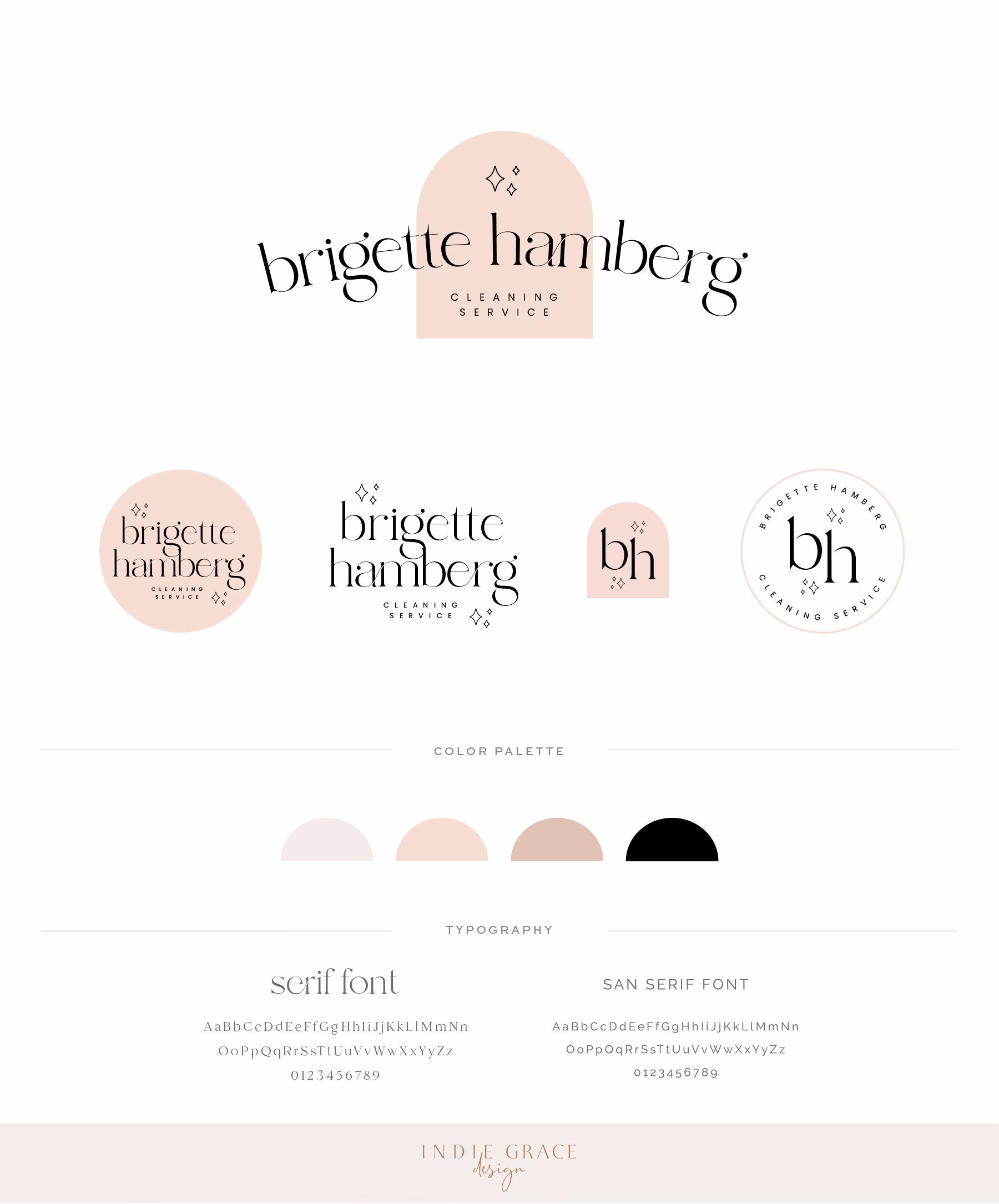 Premade Boho Logo, Modern Font Logo, Boutique Logo Design, Photography Small Buisiness Minimal Blogger + Brand Kit