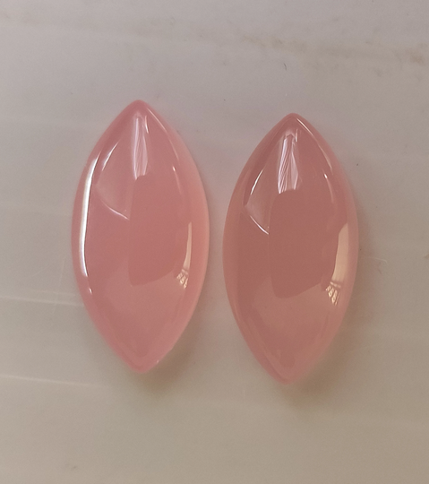Pink Chalcedony, Gemstone Pair, Marquise Shape 5x10 Mm To 15x30 All Size Calibrated Gemstone, Chalcedony Gestone, Loose Cabochon