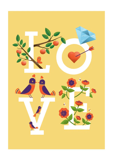 'Love Type' by Chris Wharton Graphic Art