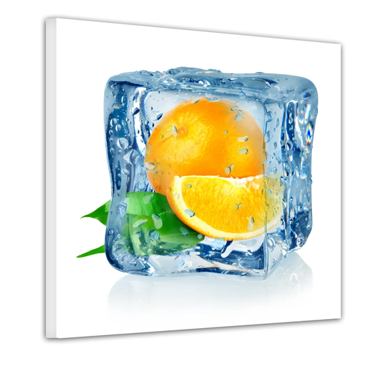 Orange Ice Cube Framed Graphic Art