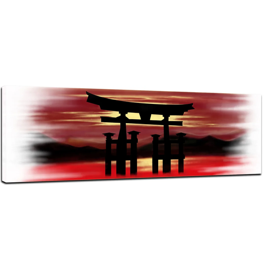 Zen Landscape Framed Graphic Art on Canvas