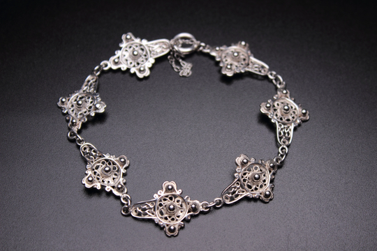 Shetland Silvercraft Bracelet - A Vintage Hallmarked Sterling Silver From The Isles, Edinburgh 1964