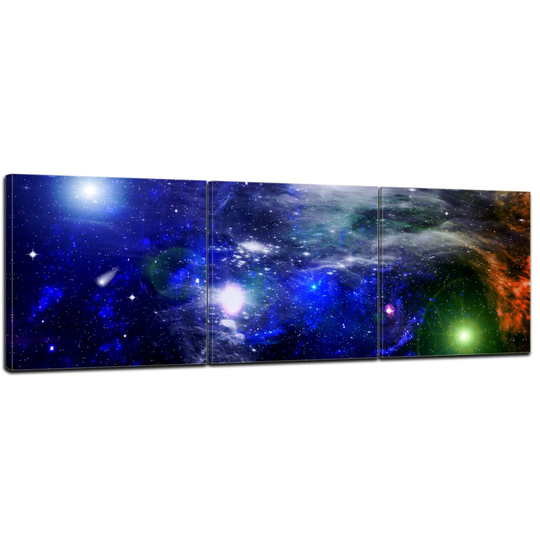 Galaxy 3 Piece Graphic Art on Canvas Set