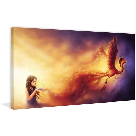 Phoenix by Jonas Jödicke - Wrapped Canvas Graphic Art Print