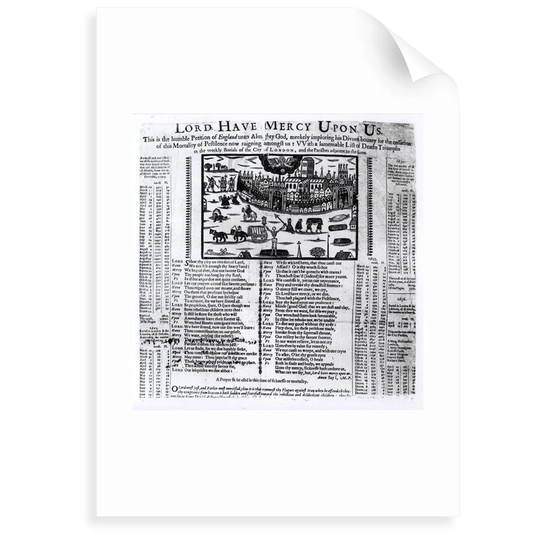 Lord Have Mercy Upon Us': the Plague in London by Adolfo Hohenstein - Graphic Art Print