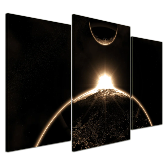 Sunrise 3 Piece Graphic Art on Canvas Set