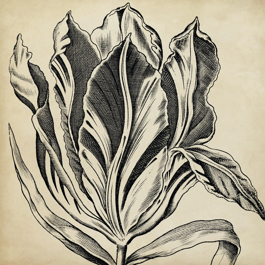 Graphic Floral I by Vision Studio - Wrapped Canvas Graphic Art