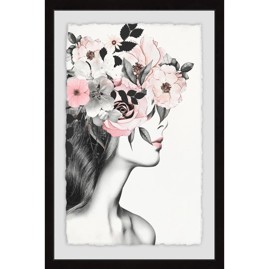 Pink Lips II - Picture Frame Graphic Art Print on Paper