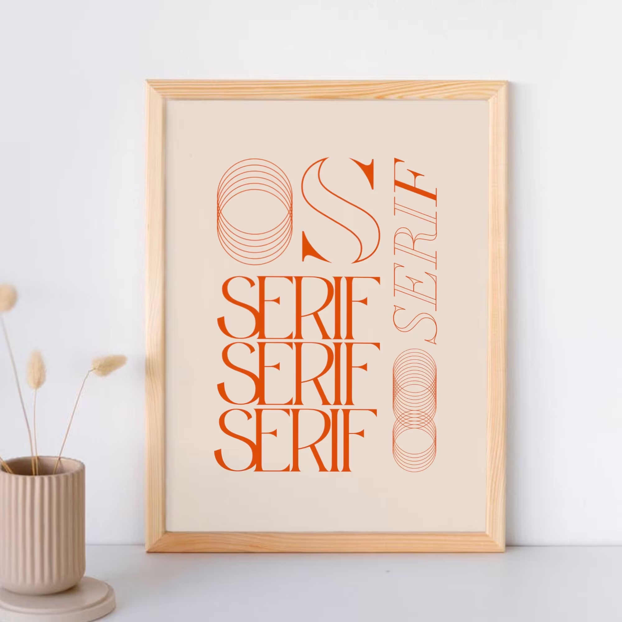 Contemporary Typography Poster | Modern Serif Font Graphic Design Decor Dorm Idea Home Office Wall