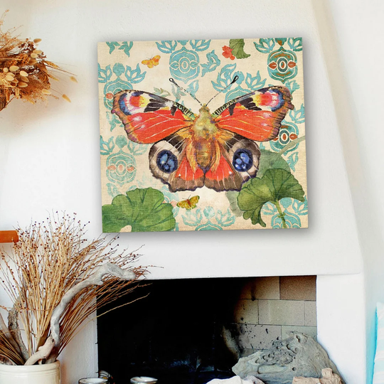 European Peacock Butterfly by Evelia - Wrapped Canvas Graphic Art Print