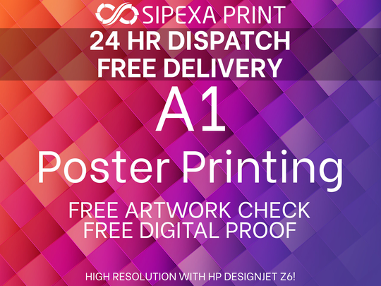 A1 Poster Printing, Gloss Custom Printing Service, Poster, High Quality Service
