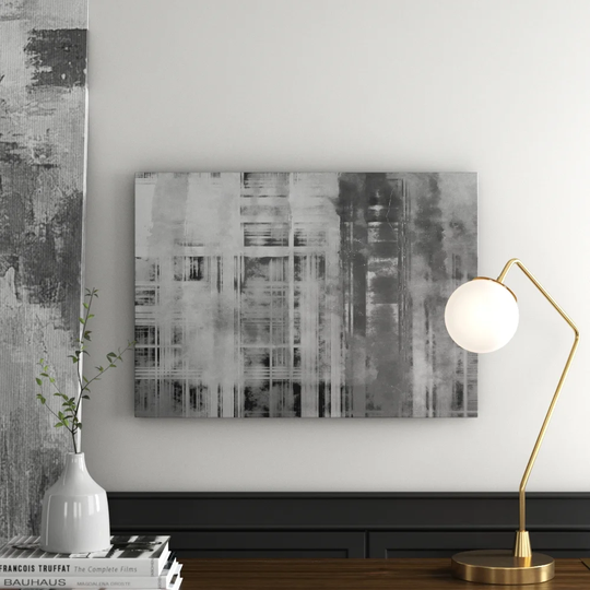 Abstract Grid Graphic Art Print on Canvas