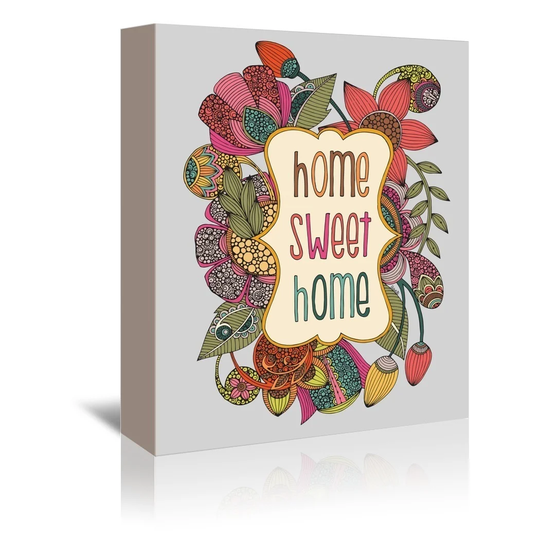 Home Sweet Home - Wrapped Canvas Graphic Art Print