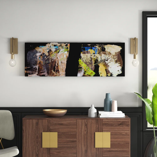 Enigma Panorama Abstract 845 Graphic Art Print on Canvas