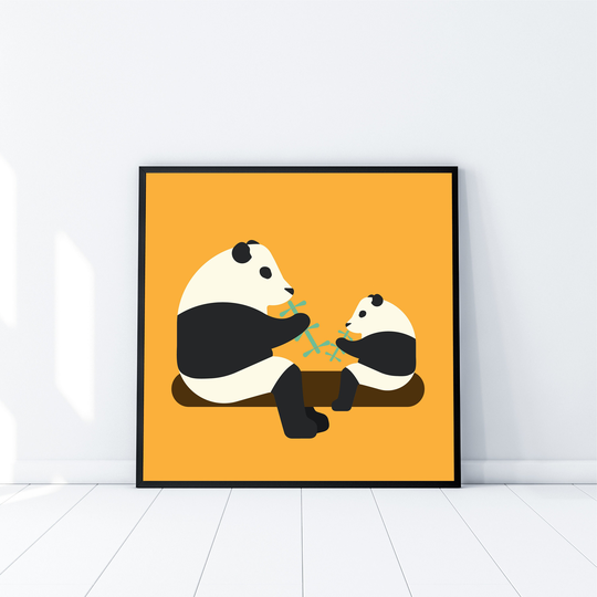 Panda | Birthday Print Art Wall 1st Birthday First Lover Bamboo