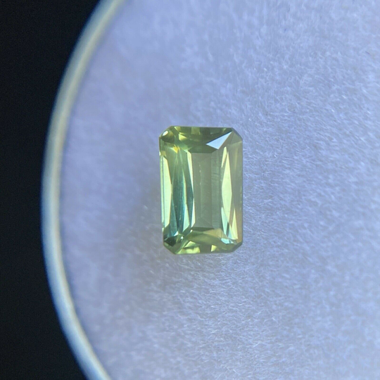 Australian 0.61Ct Untreated Vivid Green Sapphire Fancy Scissor Cut 6x3.8mm