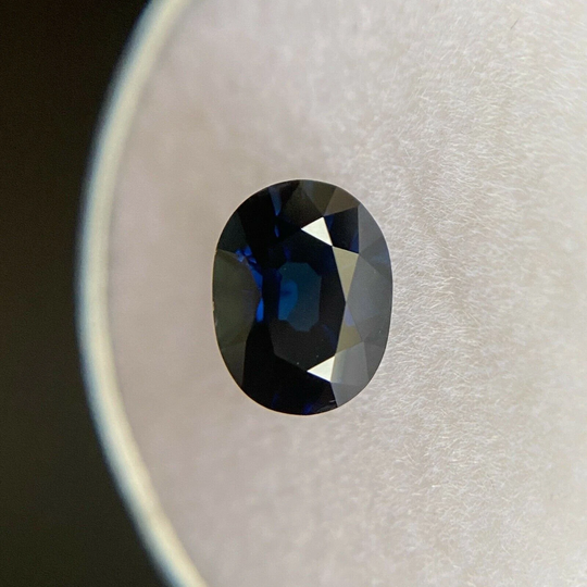 Fine 1.40Ct Australian Blue Sapphire Oval Cut Rare Loose Gemstone 7.5x5.7mm