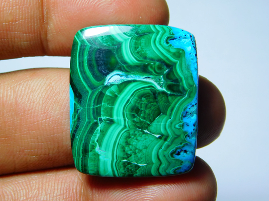 Rare Collection Of Very & Gorgeous Azurite Malachite High Quality Cabochon, Natural Loose Gemstone 63Cts.(29x24mm