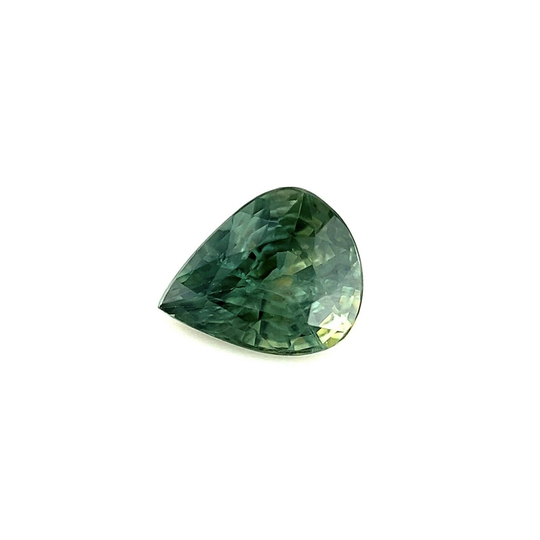 1.06Ct Vivid Green Australia Sapphire Pear Teardrop Cut Loose Gem 6.8x5.5mm