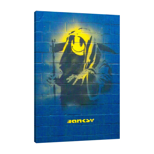 Grin Reaper by Banksy - Wrapped Canvas Graphic Art Print
