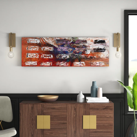 Enigma Panorama Abstract 1451 Graphic Art Print on Canvas