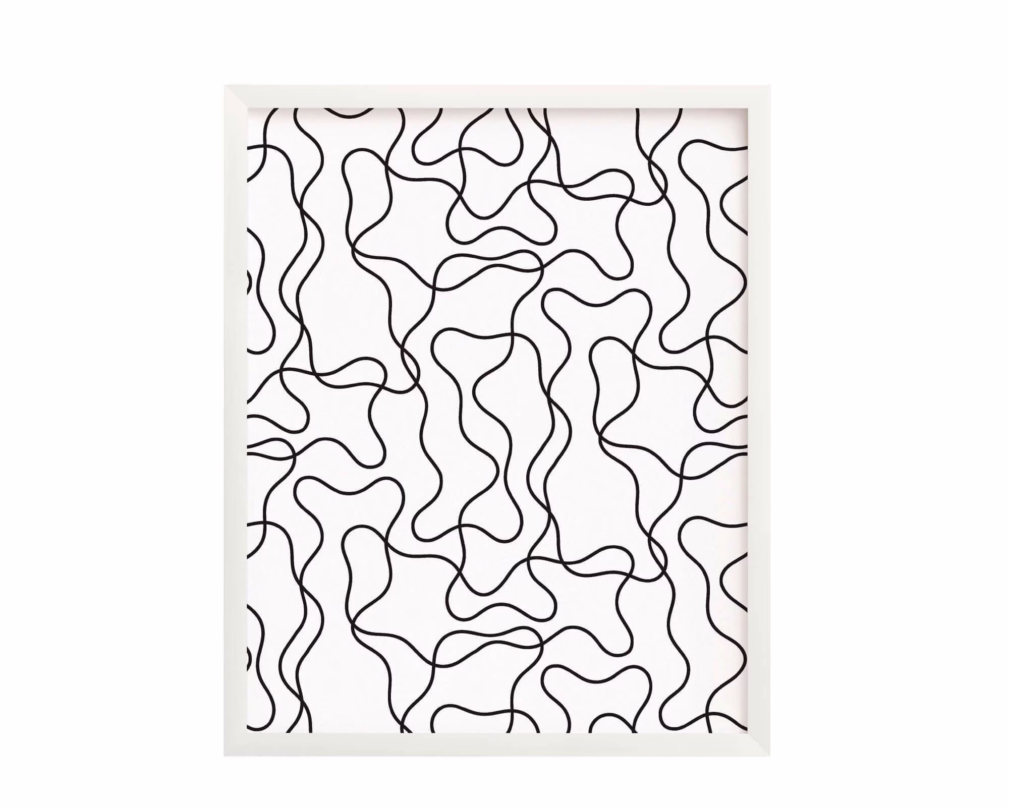 Magic Squiggle, White Giclée Art Print