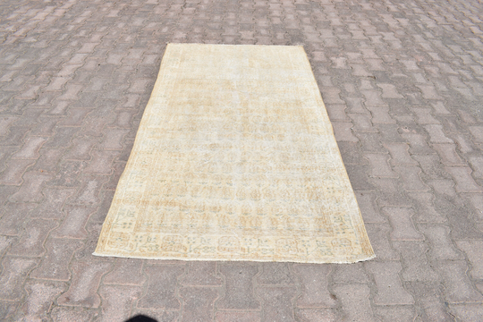 Runner Rug 3x6, Turkish Rug, Muted Rug, Decorative Rug, 3x6 Rug, Oushak Rug 3x6 Ft, Wool Runner, Kitchen Rug, Handmade Rug, Rugs, 3'6x6'6 Ft, 6152