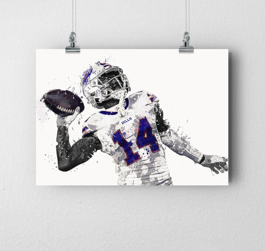 stefon Diggs Buffalo Bills Poster, Wall Art, Sports Fan Art, Print, Kids Decor Digital Posters