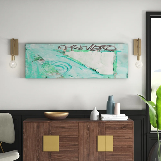 Abstract 584 - Wrapped Canvas Panoramic Graphic Art Print on Canvas
