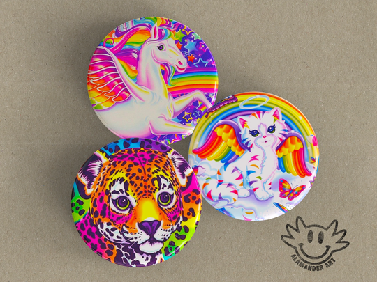Lisa Frank Pinback Button Trio Pack - 1.5