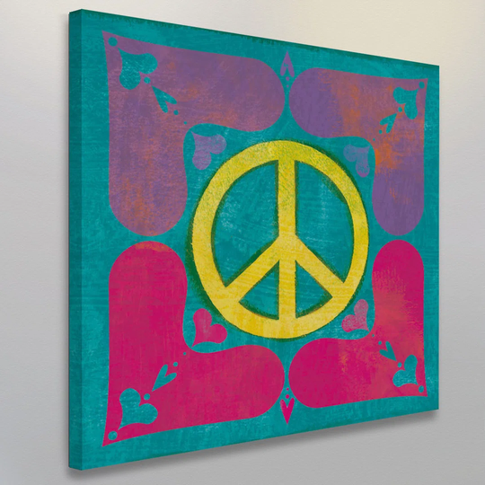 Peace Sign Quilt II by Alan Hopfensperger - Wrapped Canvas Graphic Art Print