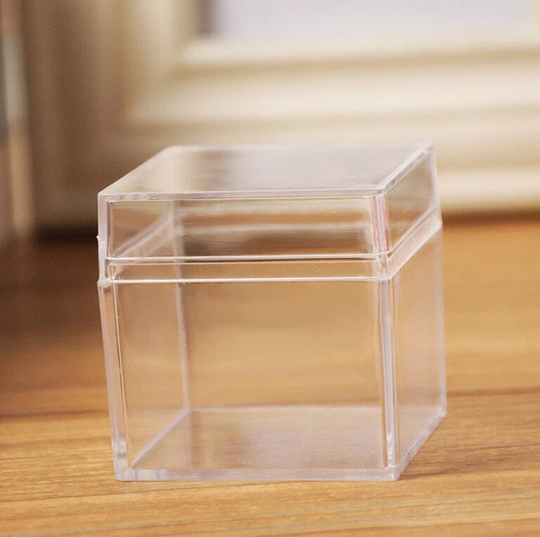 1 Package Mica Acrylic Box 5x5x5 cm, Chocolate Box, Dragee Rosary Empty Gift 20 Pcs