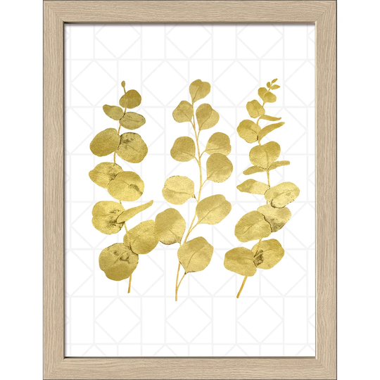 Golden Eucalyptus Framed Graphic Art Print Poster