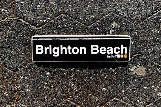 Brighton Beach, Brooklyn New York City Neighborhood Hand Crafted Horizontal Wood Sign - Subway Sign, Nyc Art, Sign. Ny Gift