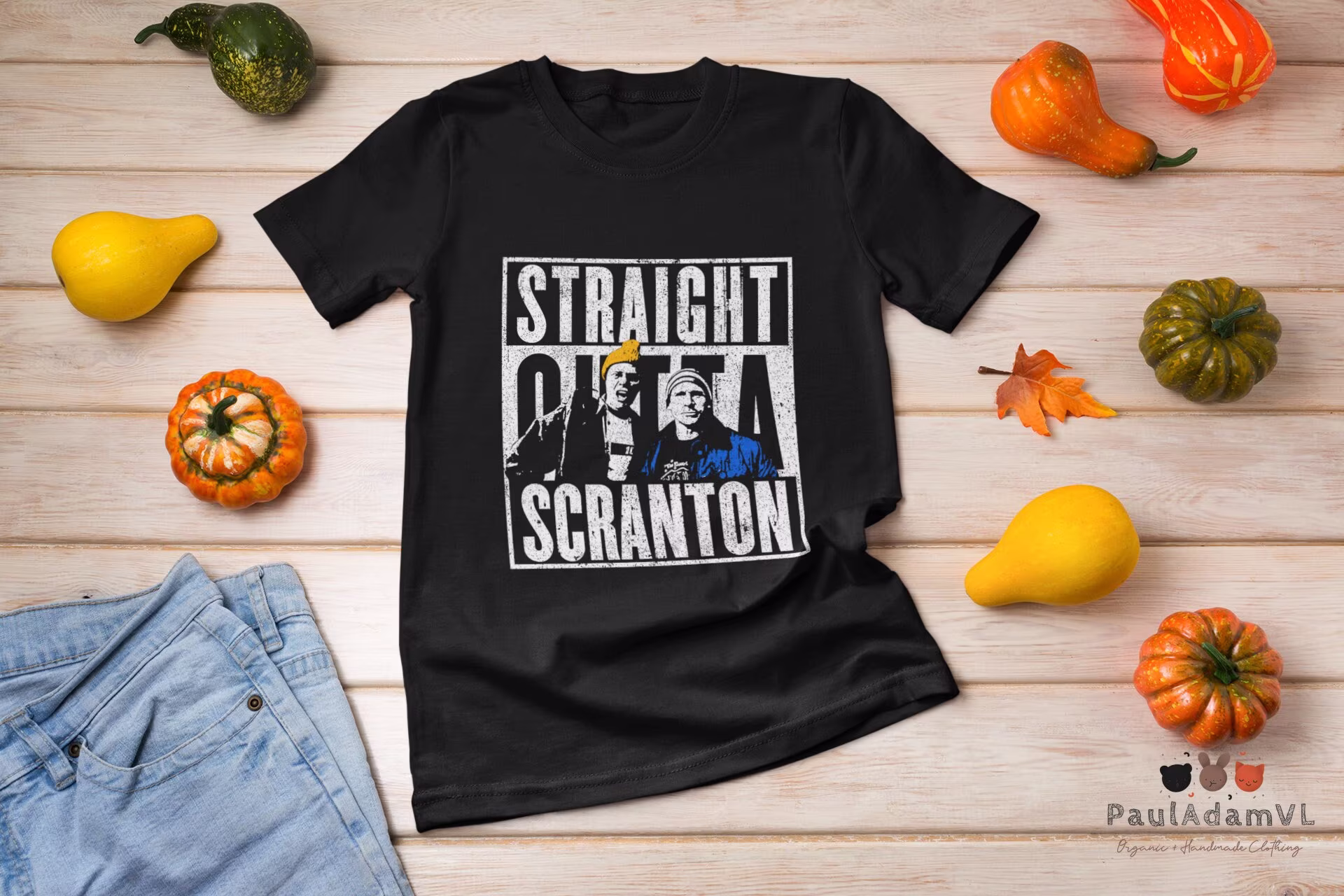 straight Outta Scranton Vintage T-Shirt, Comedy Shirt, Dunder Mifflin Dwight Schrute Jim Halpert The Office Quote Shirt