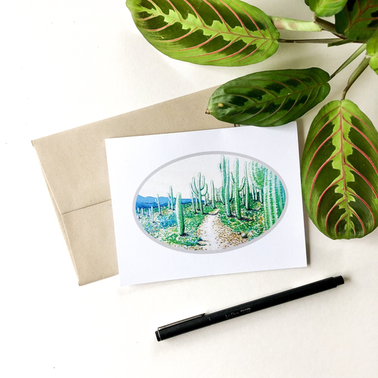 Sweetwater Mtb Trails, A2 Greeting Card, Snail Mail, Mountain Bike Trail