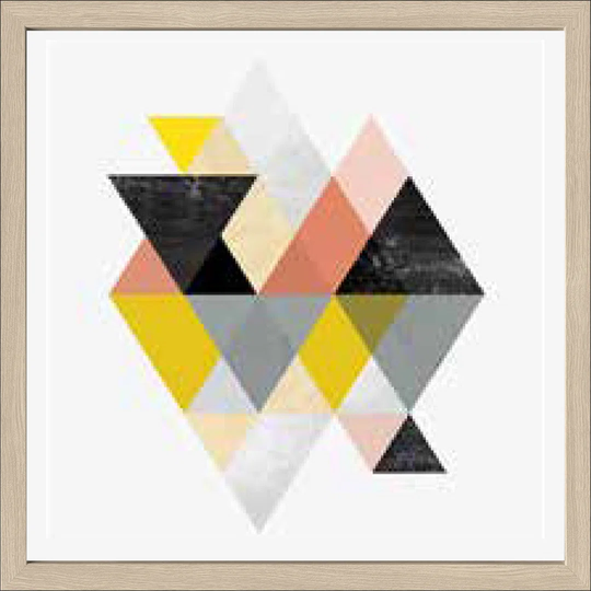 Colourful Triangles I Framed Graphic Art Print Poster