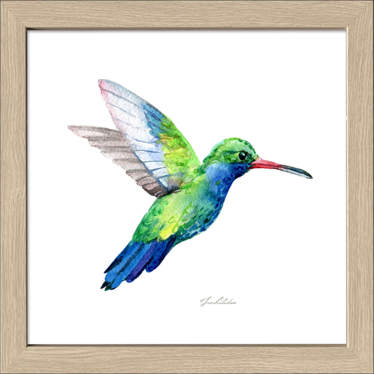 'Green Bird' Framed Graphic Art Print