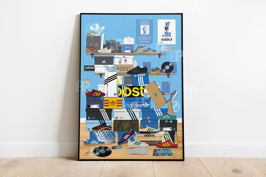Adidas Sneaker Box Collection Poster Print - A2, A3, A4
