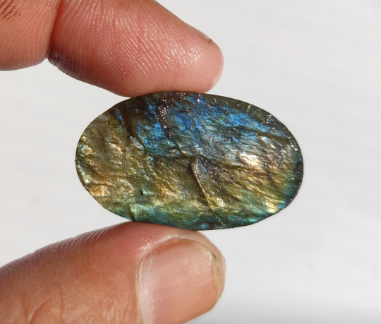 Labradorite Druzy Cabochon Stone, 33.5x20mm Oval Shape Gemstone , 44 Ct Loose Cabochon , Multi Fire, Handmade Stone, Gemstone, Druzy Cabochon