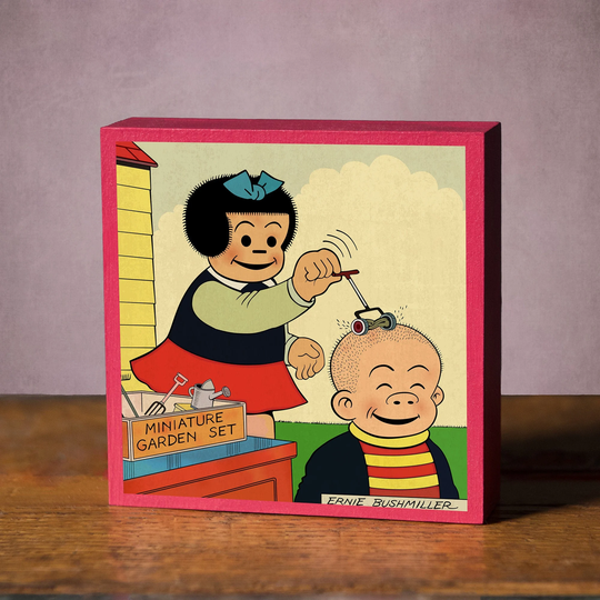 Nancy & Sluggo Comic Art Print Block-Vintage Book-Gifts For Her-Ernie Bushmiller-Mcm-Nancy Strip-Retro Art-Comic