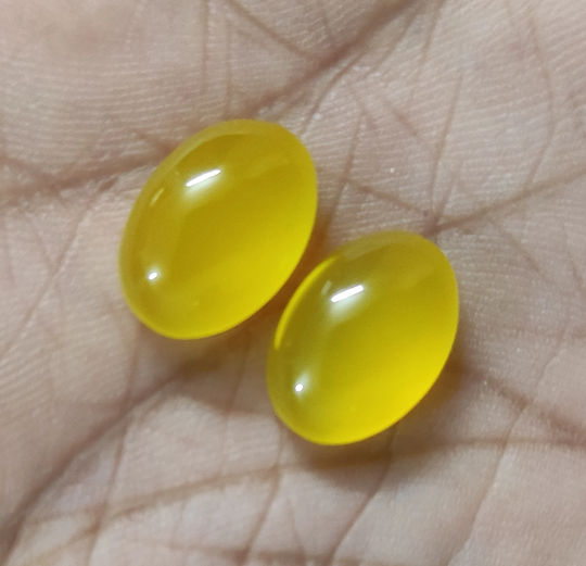 Mango Chalcedony Oval Shape Pair Of Cabochon 6x4 Mm To 20x30 All Size Available Calibrated Flat Back Loose Stone