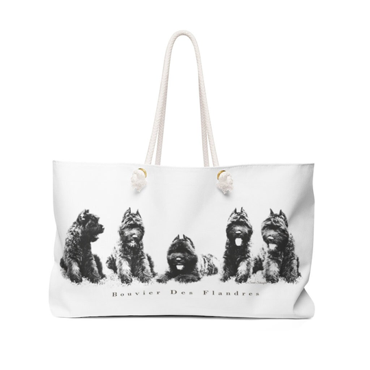 Bouvier Des Flandres Puppies Weekender Tote Bag