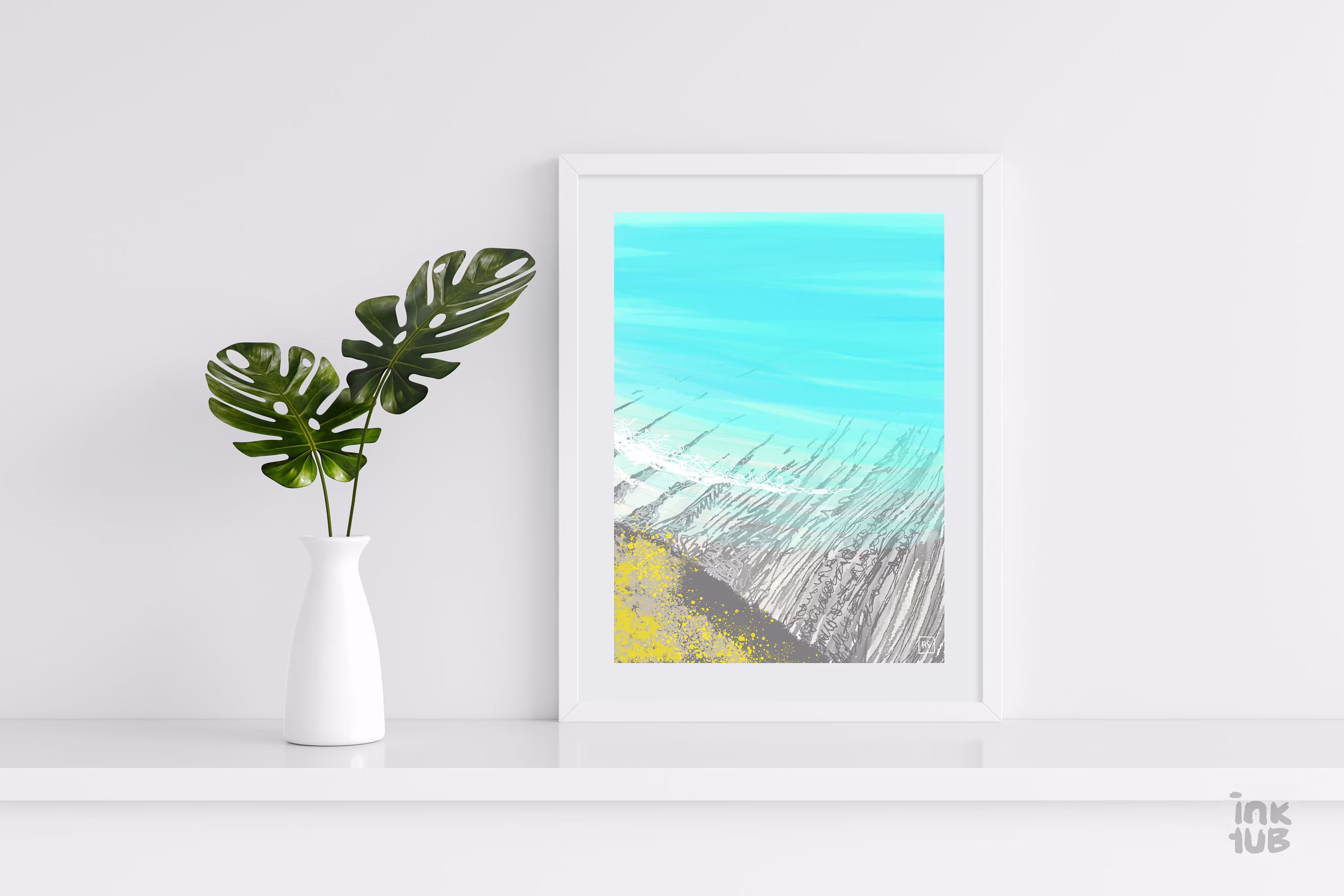South West Coast Path - Giclée Fine Art Print Of A Digital Painting 21x30cm A4 Unframed