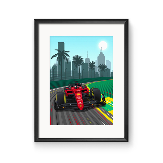 F1 Ferrari Australia 2022 Formula 1 Poster Print - Charles Leclerc