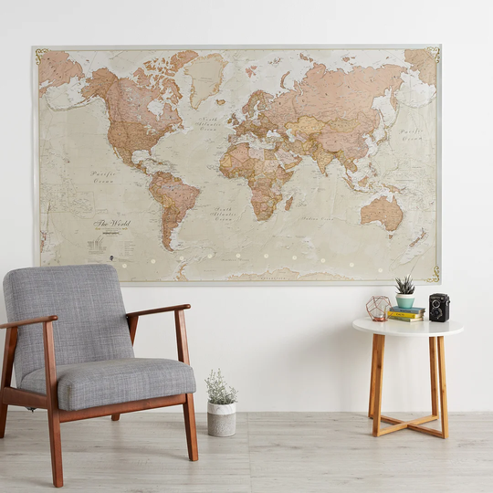 'Antique World Map' Graphic Art Print