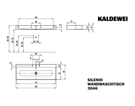 Silenio wall -mounted washbasin