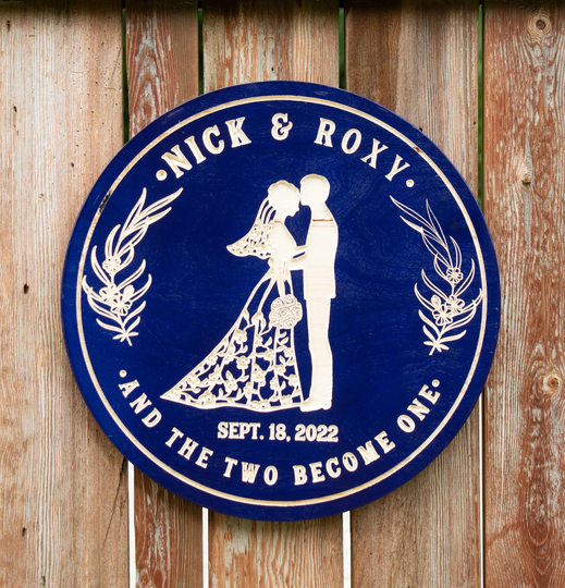 Wedding Sign, Personalized Couple's Signs, Date Carved Gifts, Custom Gift, Engagement Newly Weds