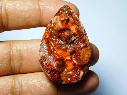 Natural Mexican Opal Druzy Gemstone Gorgeous Cabochon Excellent Quality Loose Stone 95Cts.(46x30mm